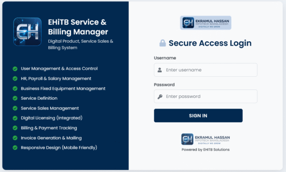 EHiTB Service and Billing Manager